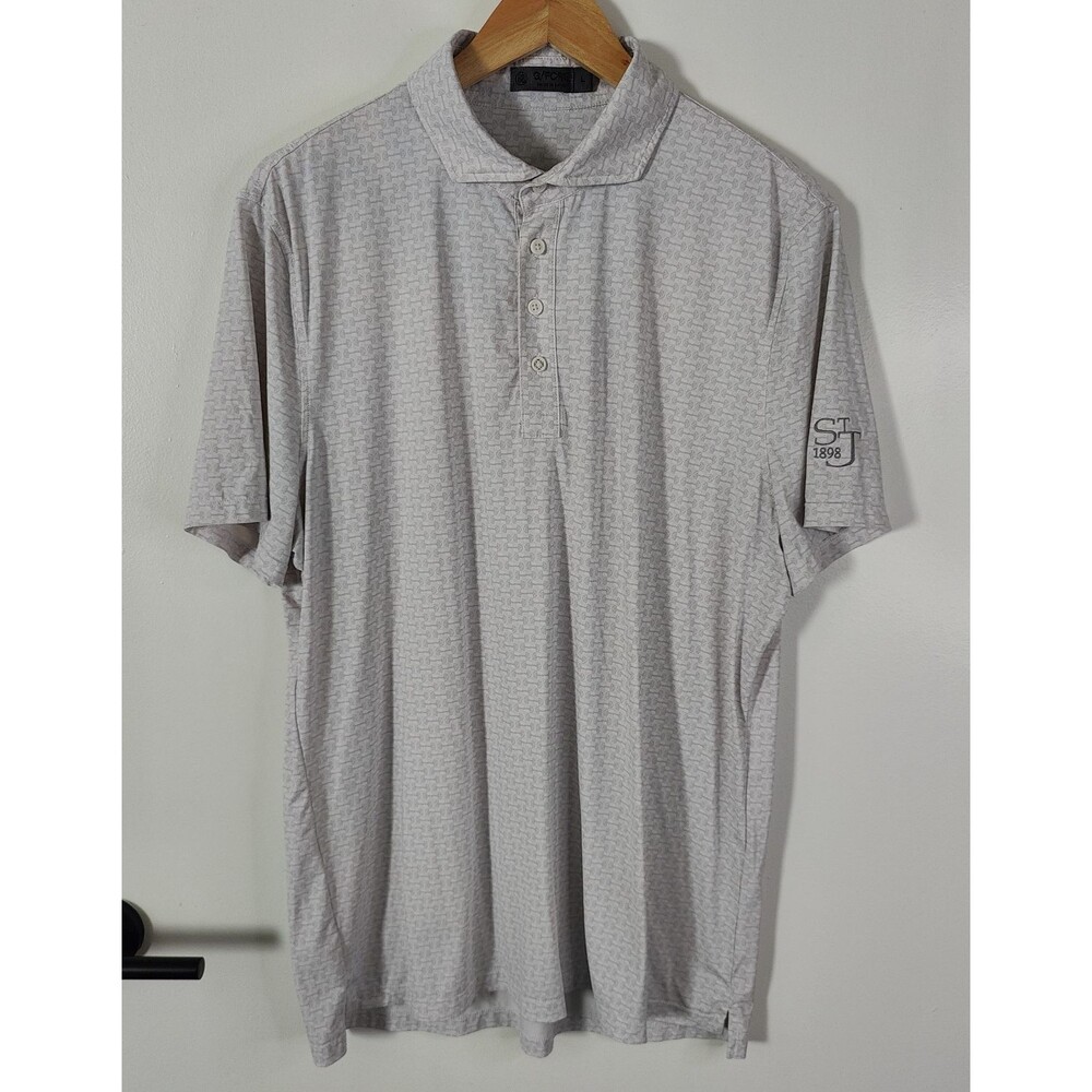 G/Fore Polo Shirt Mens Large Golf Performance Short Sleeve White (Read Desc)
